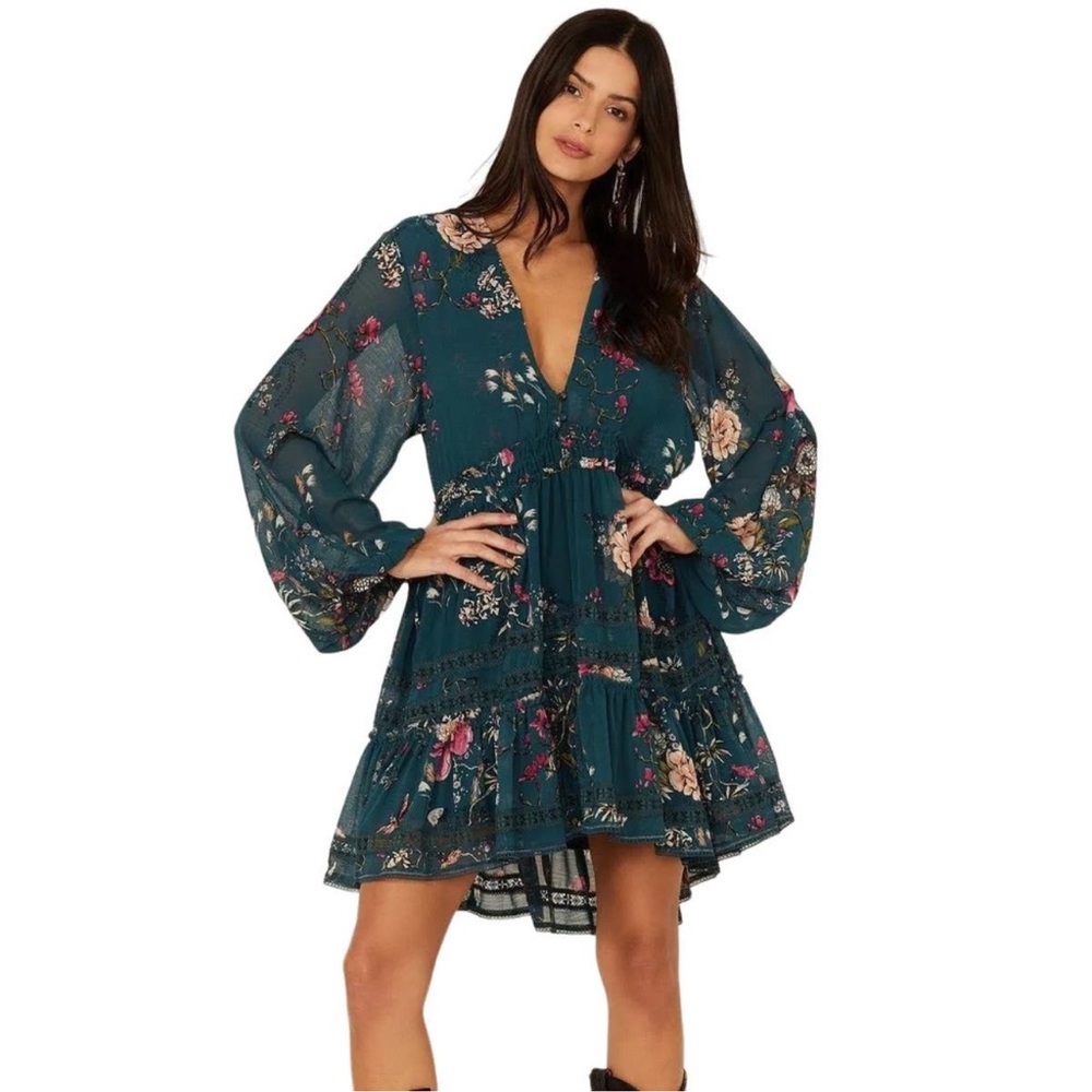 FREE PEOPLE CHERRY BLOSSOM MINI DRESS XS - Picture 2 of 14